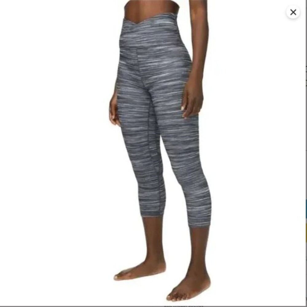 LuLuLemon Align HR 21” Crop Cross High Waist Leggings Spacedye Herringbone